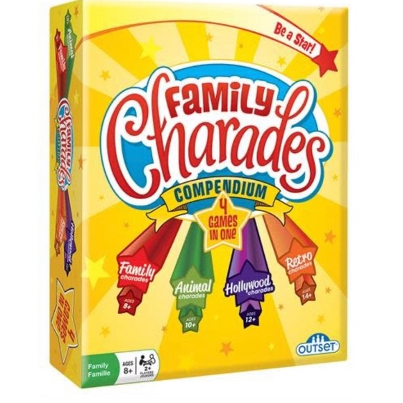 Family Charades Compendium 4-in-1 Family Animal rétro Hollywood - Picture 1 of 11